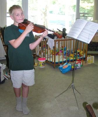 Jeffery with his viola