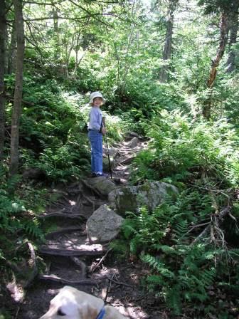 Bethan on trail and fire tower