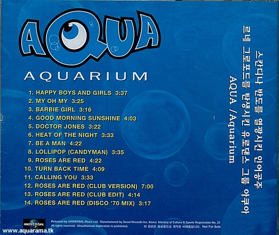 Aqua aquarium full album