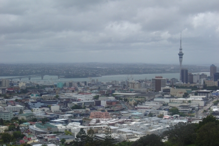Grey and dull picture of Auckland