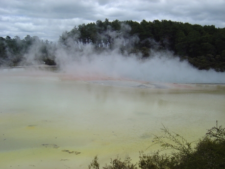 Hot water lake in Wai o Taipu