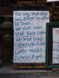 I'm glad someone agrees with me about (Tar)bucks!