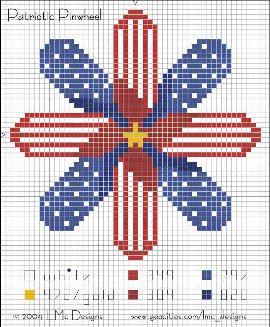 Patriotic Pinwheel Color Chart