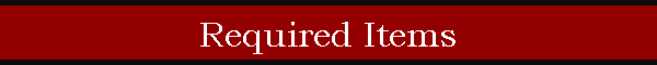Required Items