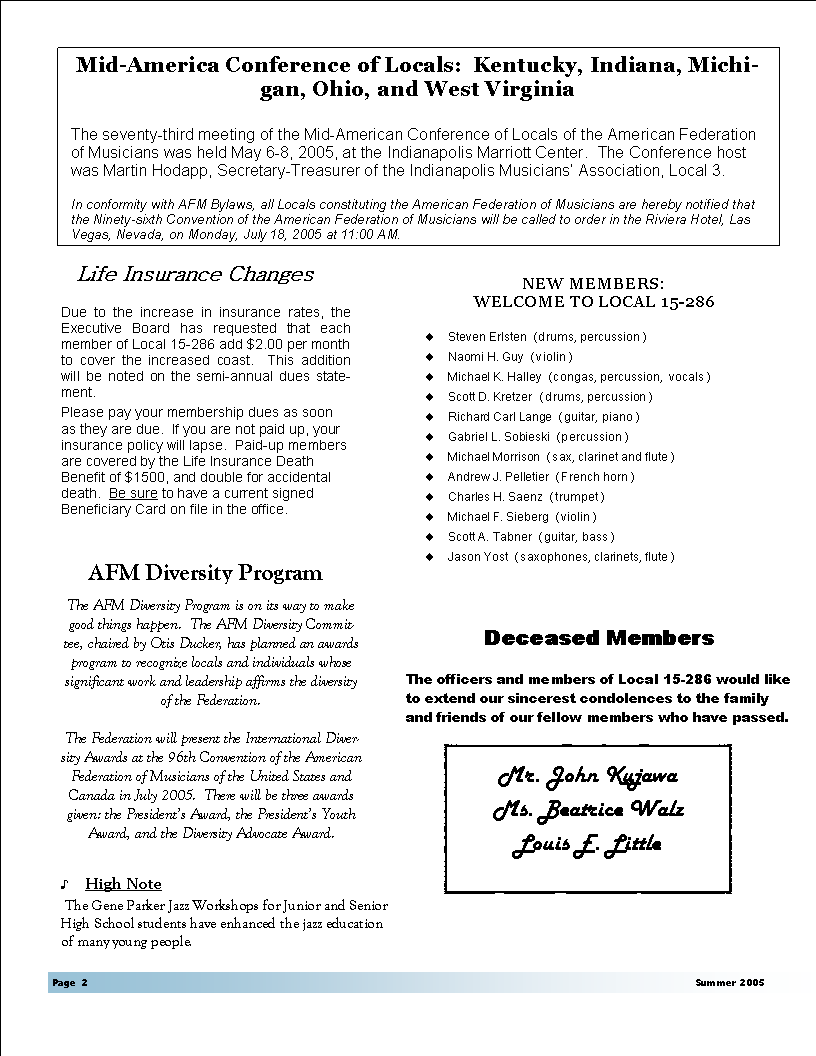 Image of Page 2 Summer 2005