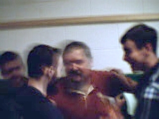 Here Chri and Acreage hold coach, whil Jay goes at it!