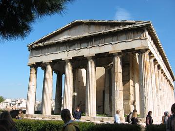 Temple of Hepaestus which is as old as the Parthenon, but has been better preserved