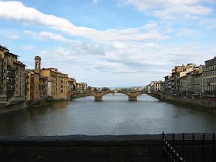 A view of the Arno River from the Ponte Vecchaio.