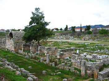 Forum or agora of Ancient Corinth