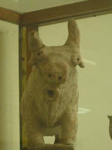 Some art work from the Minoan civilization.&nbsp; I thought this bull's face was pretty funny.