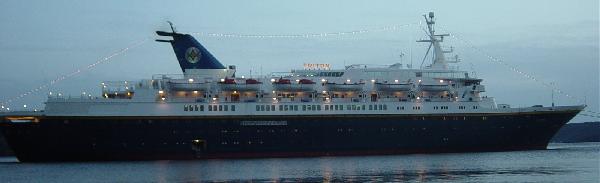 This is our lovely cruise ship, the MTS Triton.