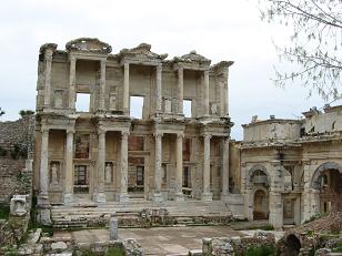 The facade of the Library of Celsus