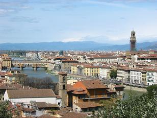 View across Florence from a high point at Michelangelo's Square.
