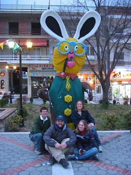 Jim, Linea, Lindsey, and I with the bunny.