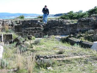 Front of the Lechaion Basilica where the Lord's Table was and the elders sat