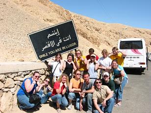 Cool sign near the Valley of the Kings.&nbsp; You should smile too, even though you aren't in Luxor. 