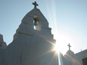 Church at sunrise.
