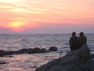 Jake and Keli watching sunset.