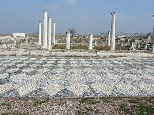 Mosaic floors at the city of Pella are the oldest known today.&nbsp; 