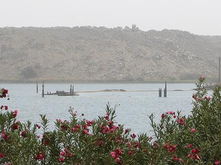 This is the original site of the Temple of Philae.&nbsp; When the Old Dam was built, the temple was moved to the island I was standing on when I took this picture.&nbsp; 