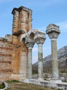 Section of a large basillica in Philippi from the 6th century.