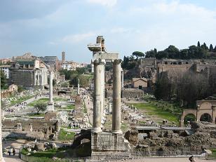 This is the large Roman forum which is very similar to those we have seen in Greece.