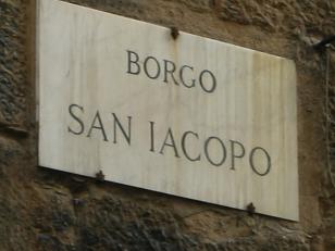 Hey look!&nbsp; I have my own street in Florence!!!