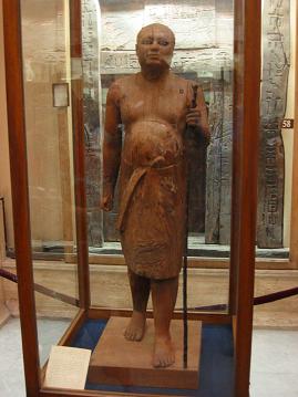 This is the oldest wooden statue in the world.&nbsp; Only wooden nails are used.&nbsp; Everything is original except the staff.