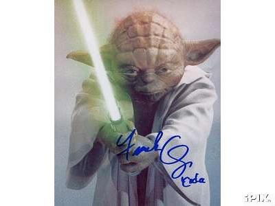 Yoda Pic Form Episode 2 Signed By Frank Oz