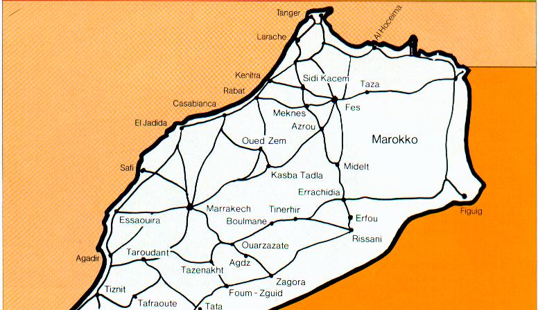map of morocco