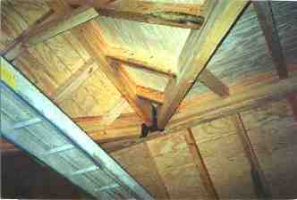 log home construction, inside work