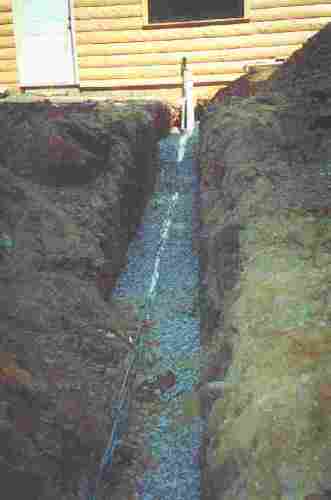log home construction, septic system installation