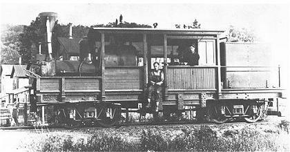 22 Ton Tee boiler Class A Climax loco. Note the square tank on the rear deck.