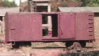 Take one tankcar underframe, add styrene and wire, and you have Broughton Vale's supply boxcar.