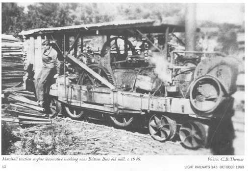 Britton Bros "Marshall" loco working near the mill, 1948