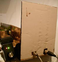 End view of "lower" module. From left to right, Camp 4's throttle, throttle plug, and power supply plug