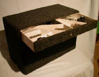 Equipment drawer partially removed