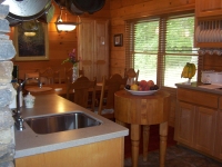 Inside the Log Home - Kitchen & Dining Room