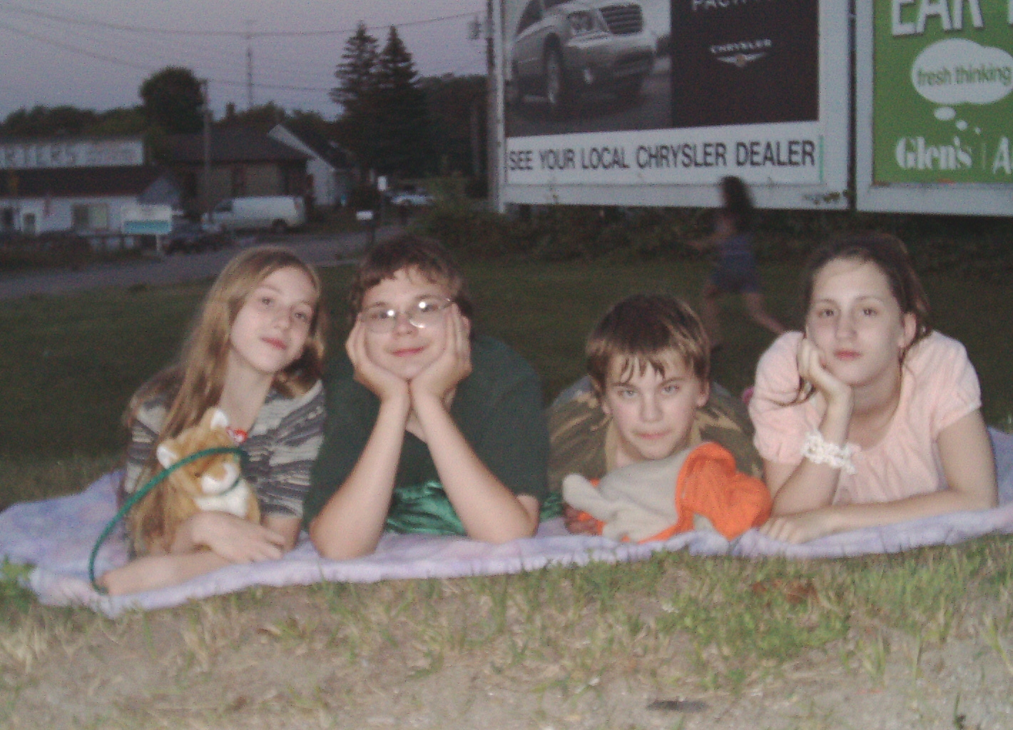 My sister my two cousins and me.