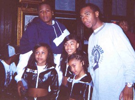 Young Chris and Neef pose with up and coming teeny boppers 3KS
