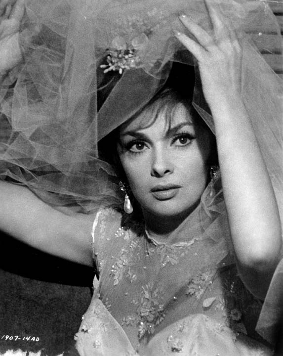 Gina in a wedding dress