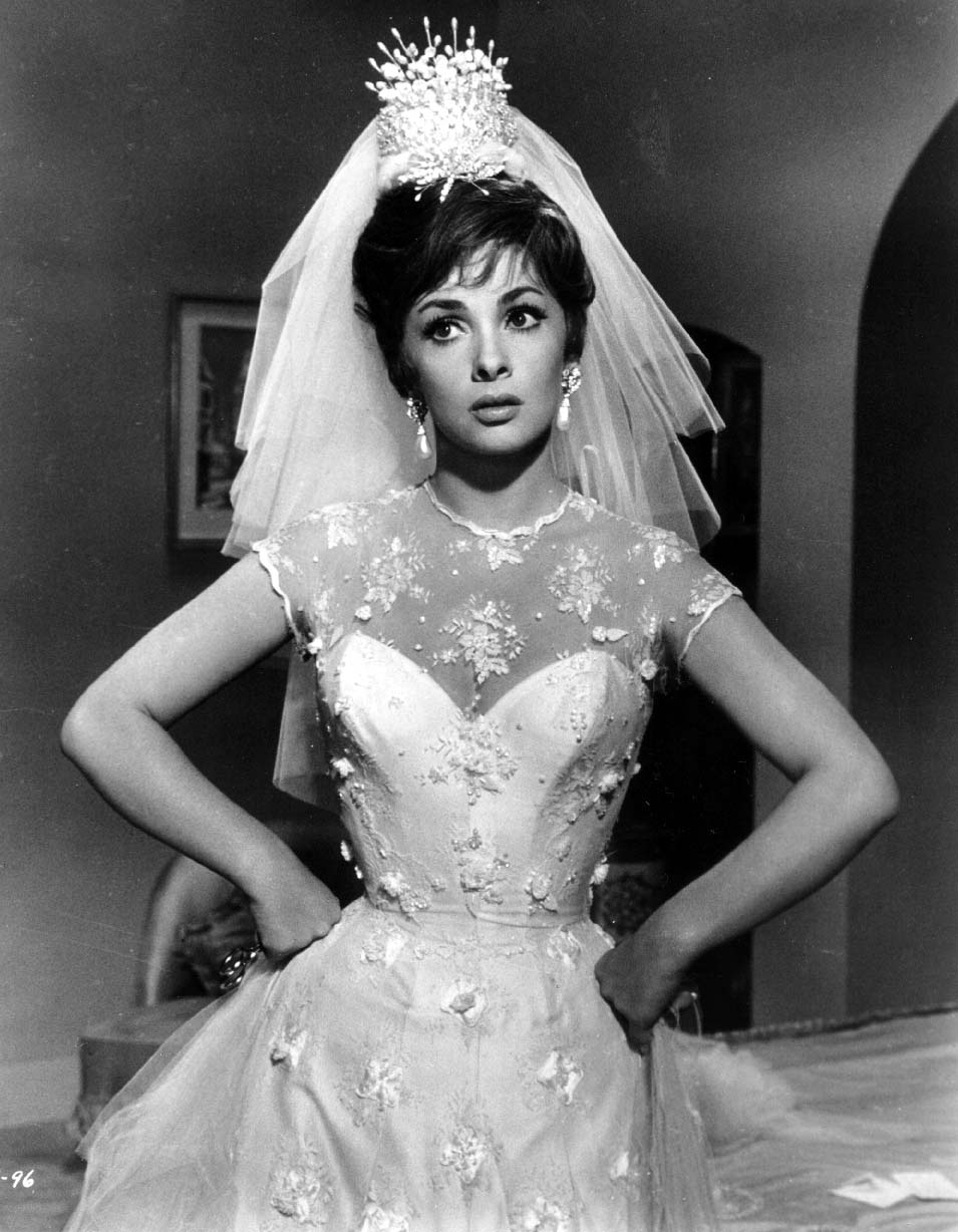 Gina in a wedding dress