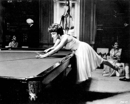 Gina playing pool