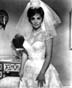 in a wedding dress
