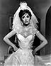 in a wedding dress