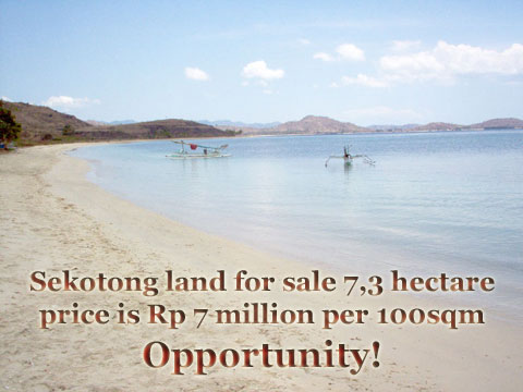 Property lands for sale and project villas at Sekotong areas Lombok Indonesia