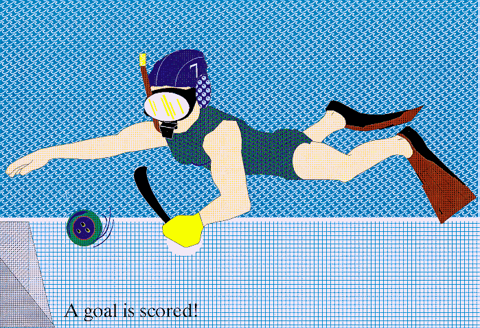 A goal is scored! (Drawing)