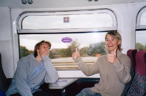 Adz & Steve on the train