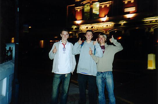 Us outside the 'Duke'