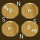 Helium's atomic structure.